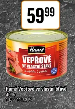 TEMPO Hamé Vepřové ve vlastní šťávě nabídka