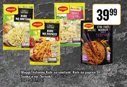 TEMPO Maggi Těstoviny Kuře na smetaně, Kuře na paprice, Sunka a sýr, Teriyaki nabídka