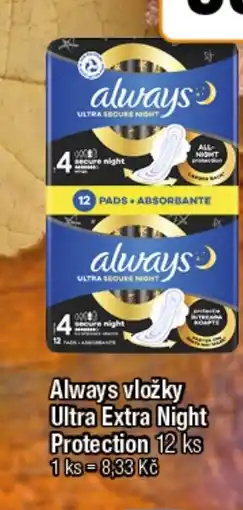 TEMPO Always vložky Ultra Extra Night Protection nabídka