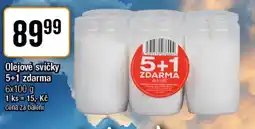 TEMPO Olejové svíčky 5+1 zdarma nabídka