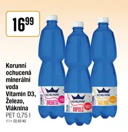 TEMPO Korunní ochucená minerální voda Vitamin D3, Železo, Vláknina nabídka