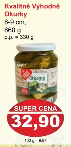 PLUS JIP Kvalitně Výhodně Okurky nabídka