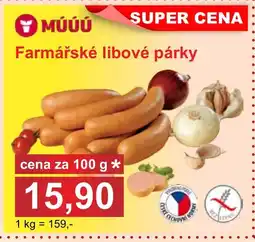 PLUS JIP Farmářské libové párky nabídka