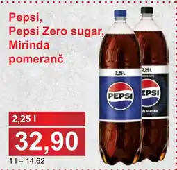 PLUS JIP Pepsi, Pepsi Zero sugar, Mirinda pomeranč nabídka