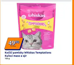 Action Kočičí pamlsky Whiskas Temptations Kuřecí maso a sýr nabídka