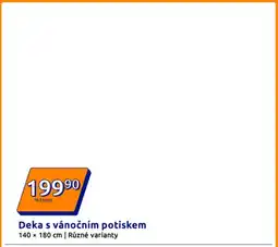 Action Deka s vánočním potiskem nabídka