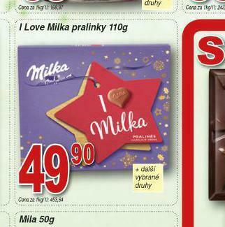 I love milka pralinky