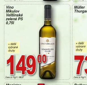 Lidl Víno mikulov veltínské zelené nabídka