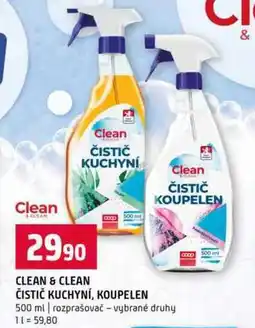 Terno CLEAN & CLEAN ČISTIČ KUCHYNÍ, KOUPELEN 500 ml nabídka