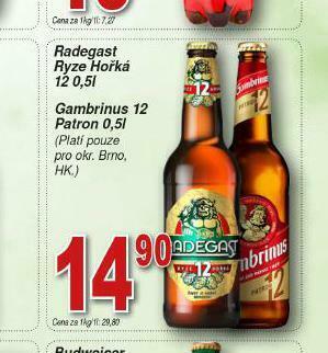 Lidl Pivo radegast ryze hořká 12 nabídka