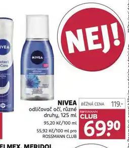 Rossmann Nivea odličovač očí nabídka
