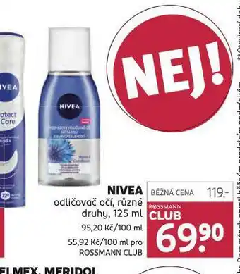 Rossmann Nivea odličovač očí nabídka