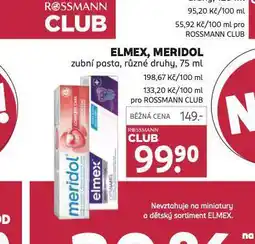 Rossmann Elmex zubní pasta nabídka