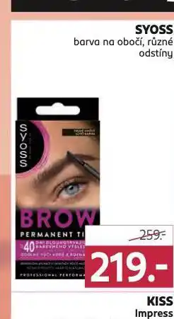 Rossmann Syoss barva na obočí nabídka