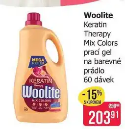 Teta Woolite Keratin Therapy Mix Colors prací gel na barevné prádlo 60 dávek nabídka