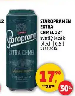 Penny Market STAROPRAMEN EXTRA CHMEL 12 světlý ležák plech, 0,5 l nabídka