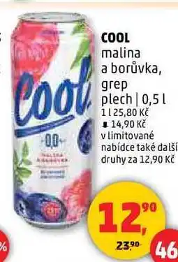 Penny Market COOL malina a borůvka, grep plech, 0,5 l nabídka
