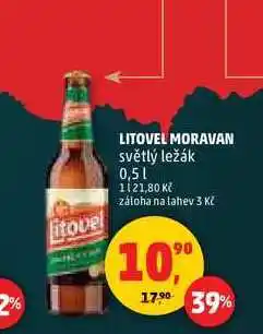 Penny Market LITOVEL MORAVAN světlý ležák, 0,5 l nabídka