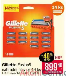 Teta Gillette Fusion5 náhradní hlavice 14 ks nabídka