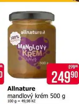 Teta Allnature mandlový krém 500 g nabídka