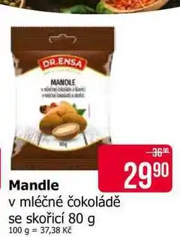 Teta DR.ENSA Mandle v mléčné čokoládě se skořicí 80 g nabídka