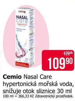 Teta Cemio Nasal Care hypertonická mořská voda, snižuje otok sliznice 30 ml nabídka