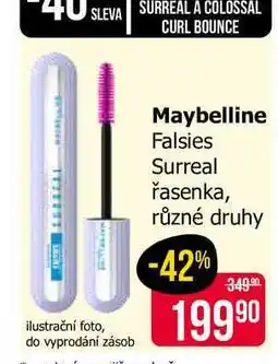 Teta Maybelline Falsies Surreal řasenka, různé druhy nabídka