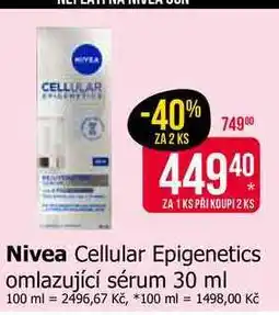 Teta Nivea Cellular Epigenetics omlazující sérum 30 ml nabídka
