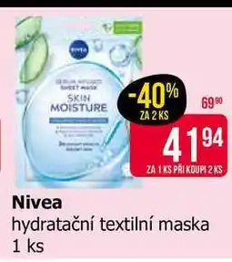 Teta Nivea hydratační textilní maska 1 ks nabídka