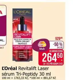 Teta L'Oréal Revitalift Laser sérum Tri-Peptidy 30 ml nabídka