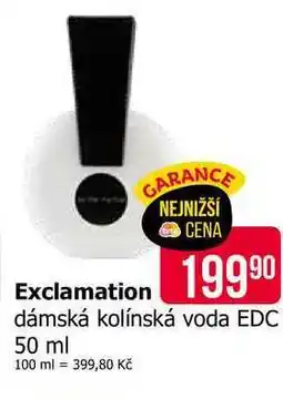 Teta Exclamation dámská kolínská voda EDC 50 ml nabídka