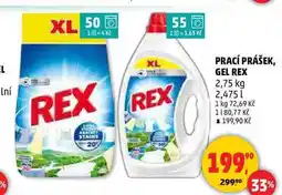 Penny Market PRACÍ PRÁŠEK REX, 2,75 kg nabídka