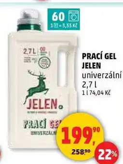 Penny Market PRACÍ GEL JELEN univerzální, 2,7 l nabídka