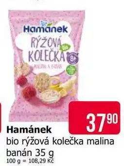 Teta Hamánek bio rýžová kolečka malina banán 35 g nabídka