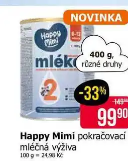 Teta Happy Mimi pokračovací mléčná výživa 400g nabídka
