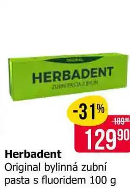Teta Herbadent Original bylinná zubní pasta s fluoridem 100 g nabídka