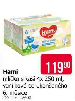 Teta Hami Mlíčko s kaší 4x250g,vybrané druhy 1000ml nabídka