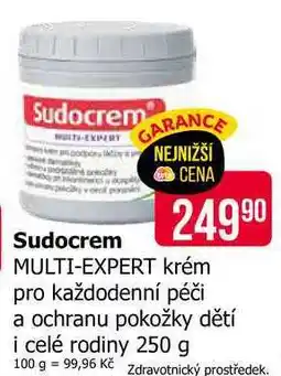 Teta Sudocrem MULTI-EXPERT krém pro každodenní péči a ochranu pokožky dětí i celé rodiny 250 g nabídka