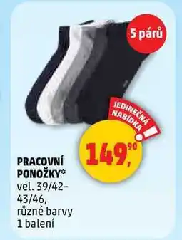 Penny Market PRACOVNÍ PONOŽKY, 1 balení nabídka