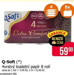 Teta Q-Soft 4vrstvý toaletní papír 8 rolí nabídka