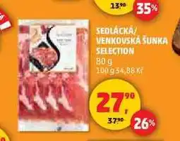 Penny Market SEDLÁCKÁ/VENKOVSKÁ ŠUNKA SELECTION, 80 g nabídka