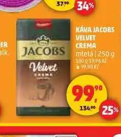 Penny Market KÁVA JACOBS VELVET CREMA mletá, 250 g nabídka
