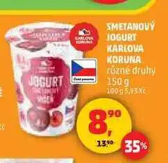 Penny Market SMETANOVÝ JOGURT KARLOVA KORUNA, 150 g nabídka