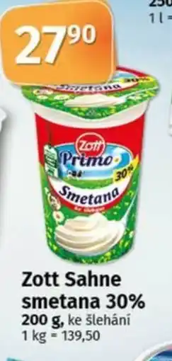 Coop Zott Sahne smetana 30% nabídka