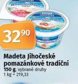 Coop Madeta Jihočeské pomazánkové tradiční nabídka