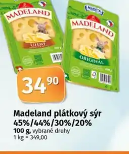Coop Madeland plátkový sýr 45%/44%/30%/20% nabídka