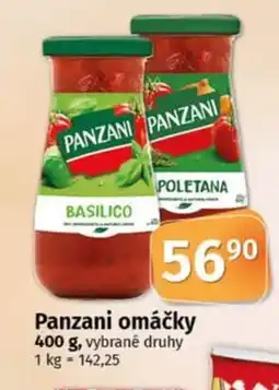 Coop Panzani omáčky nabídka