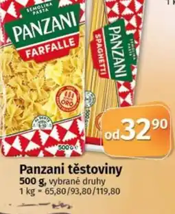 Coop Panzani těstoviny nabídka