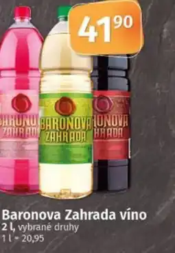 Coop Baronova Zahrada víno nabídka