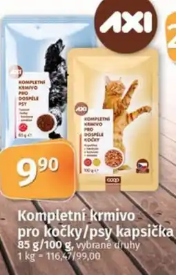 Coop Kompletní krmivo pro kočky/psy kapsička nabídka
